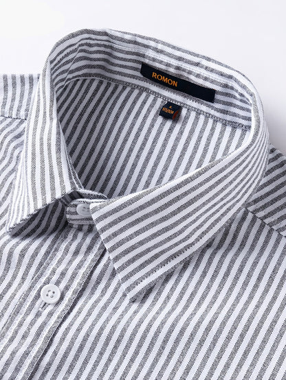 Herren Freizeit-Hemd mit Streifenmuster – Lässiger Style für Alltag und Wochenende