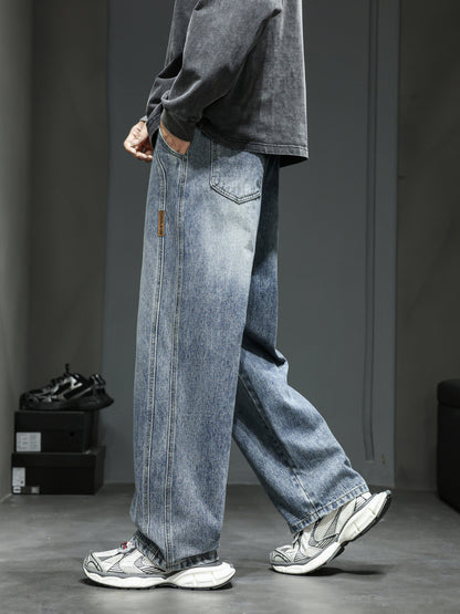 Herren Baggy Jeans im Retro Streetwear Stil – Weite Passform, Ideal für Freizeit und Alltag