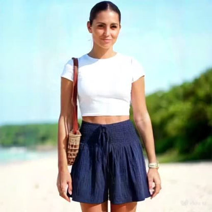Damen High-Waist Shorts mit Kordelzug – Sommerstyle, Freizeit & Strand