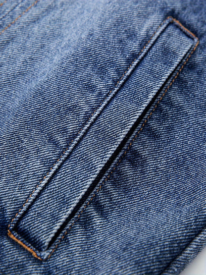 Herren Jeansweste im lässigen Streetwear-Stil – Ideal für Alltag und Freizeit