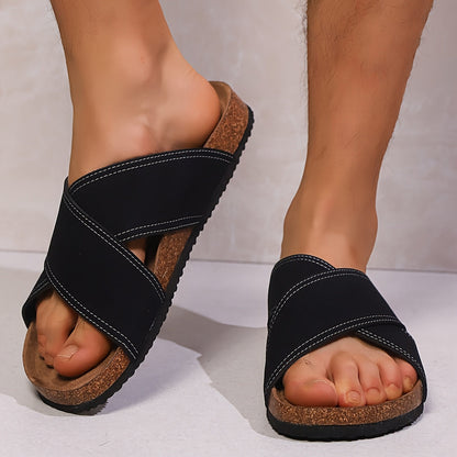 Herren Komfort-Sandalen mit Kreuzriemen – Stilvolle Freizeitschuhe für Alltag und Urlaub