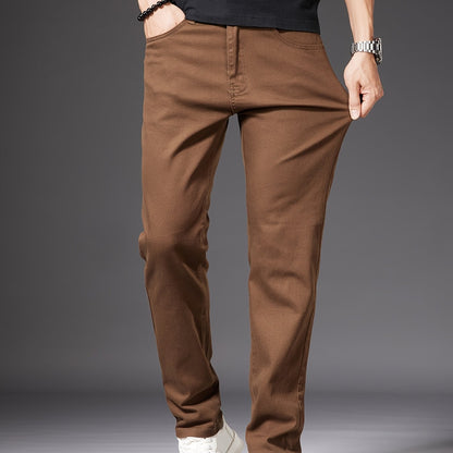 Herren Gerade Schnitt Freizeithose – Elegante Alltagshose für Business & Casual