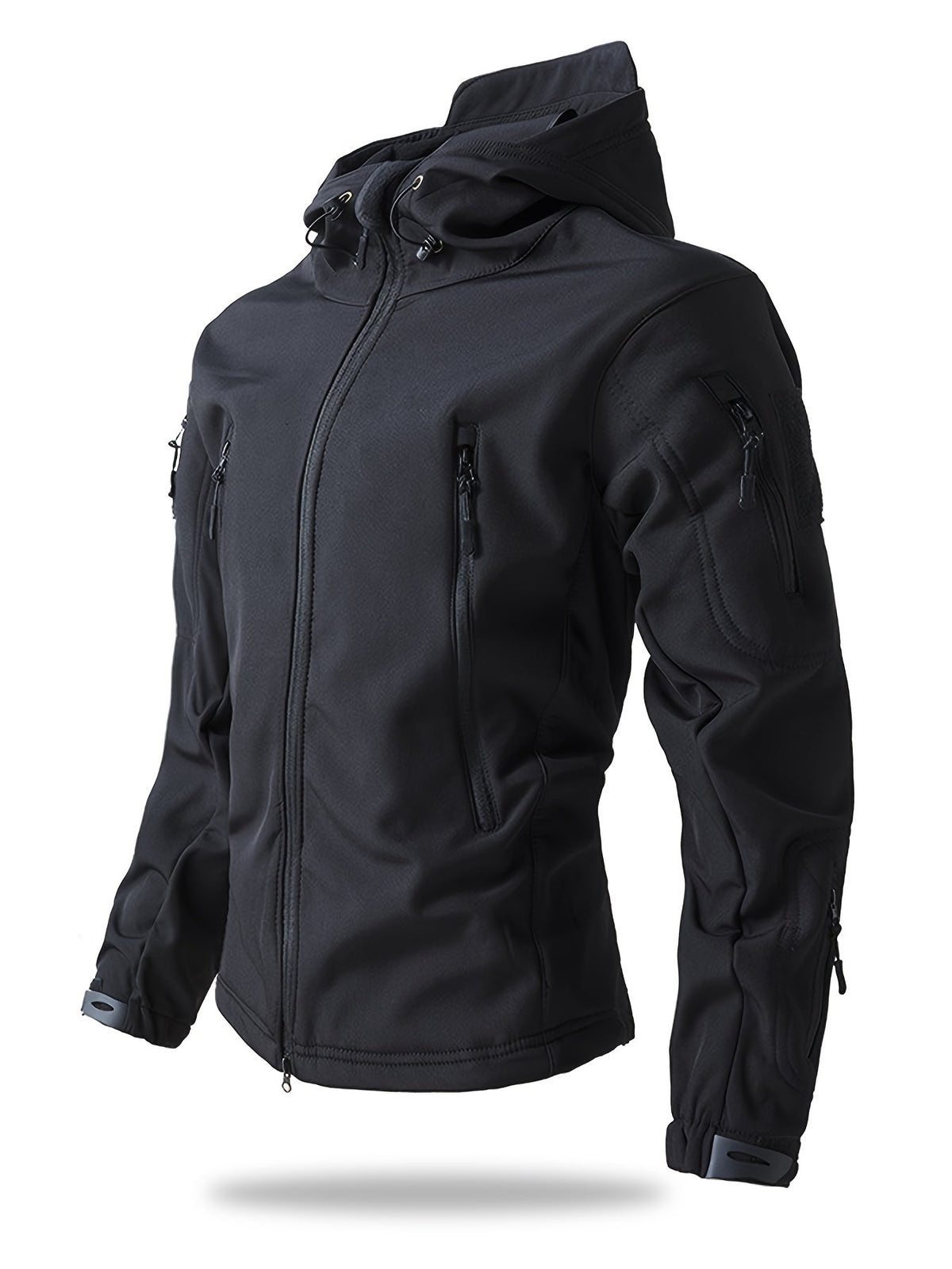 Herren Outdoor Jacke mit Kapuze Softshell Winterjacke Mehrere Taschen