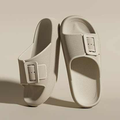 Damen Plateausandalen mit großer Schnalle – Modische Freizeitschuhe für Alltag & Relaxen