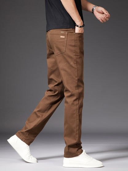 Herren Gerade Schnitt Freizeithose – Elegante Alltagshose für Business & Casual