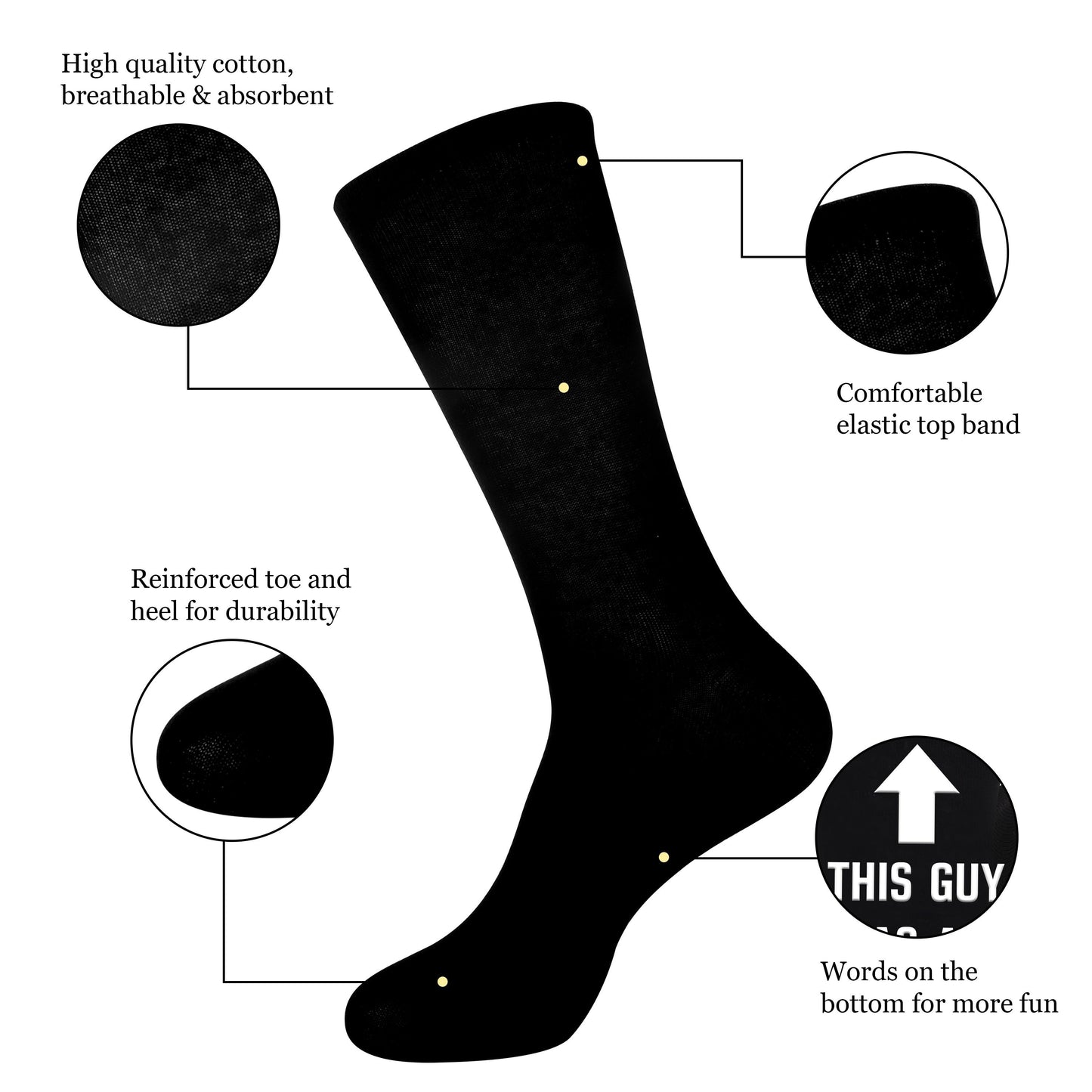 Herren Vatertags-Socken – Lustige Crew-Socken mit Best Dad Ever Spruch – Geschenkidee für Väter