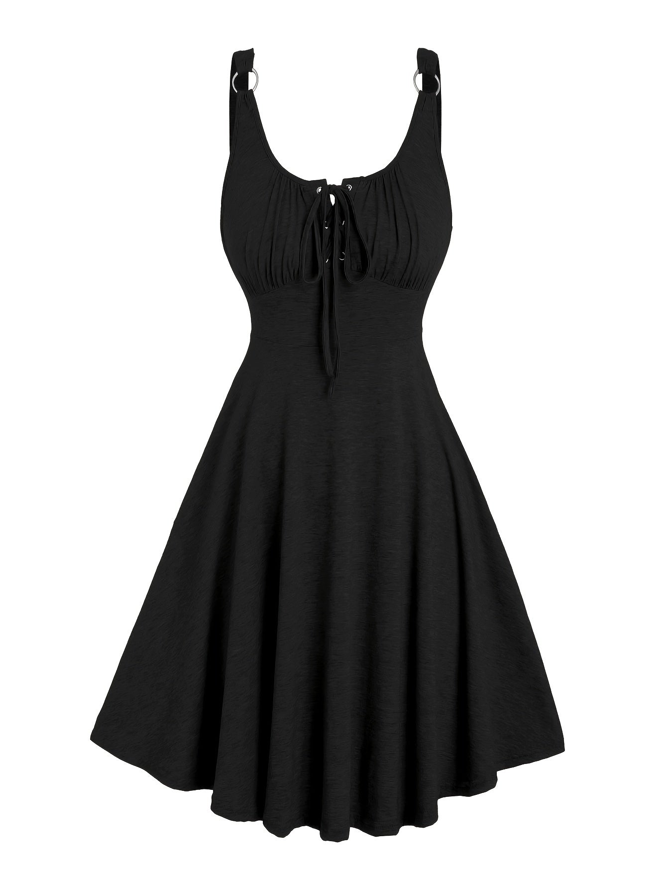 Damen Skaterkleid mit Schnürung – Freizeitkleid für Alltag und Urlaub