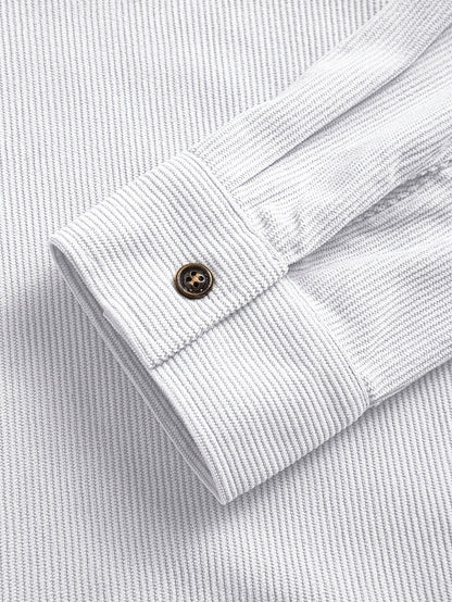 Herren Cordhemd Overshirt mit zwei Brusttaschen Langarm Freizeithemd