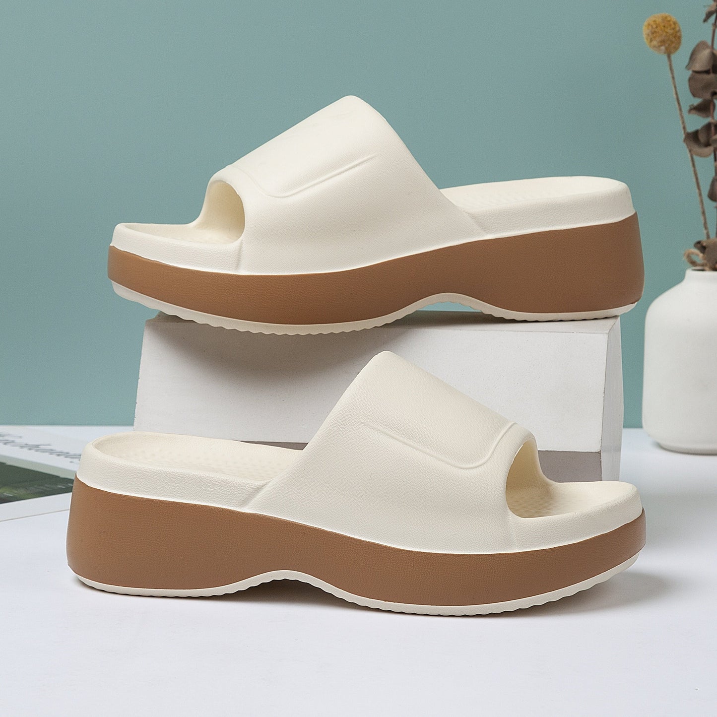 Damen Plateau-Slipper – Bequeme Sommerschuhe für Freizeit & Alltag
