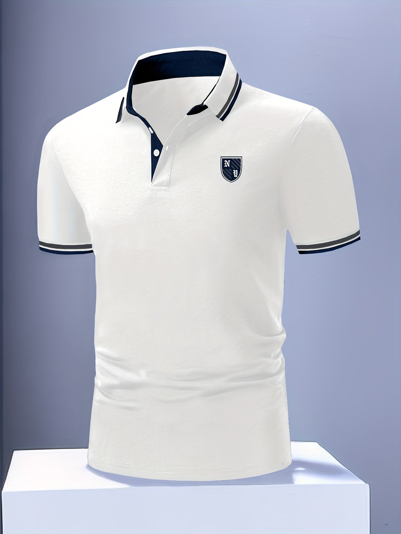 Herren Poloshirt mit Stickerei – Klassischer Casual Style für Alltag und Freizeit