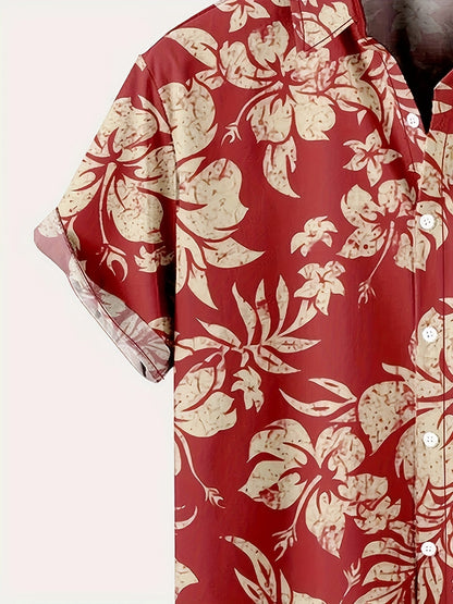 Herren Vintage Hawaiihemd mit Blumenmuster – Perfektes Sommerhemd für Urlaub & Freizeit