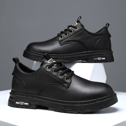 Herren Freizeitschuhe mit Schnürung – Robuste Sohle, Schwarz/Braun