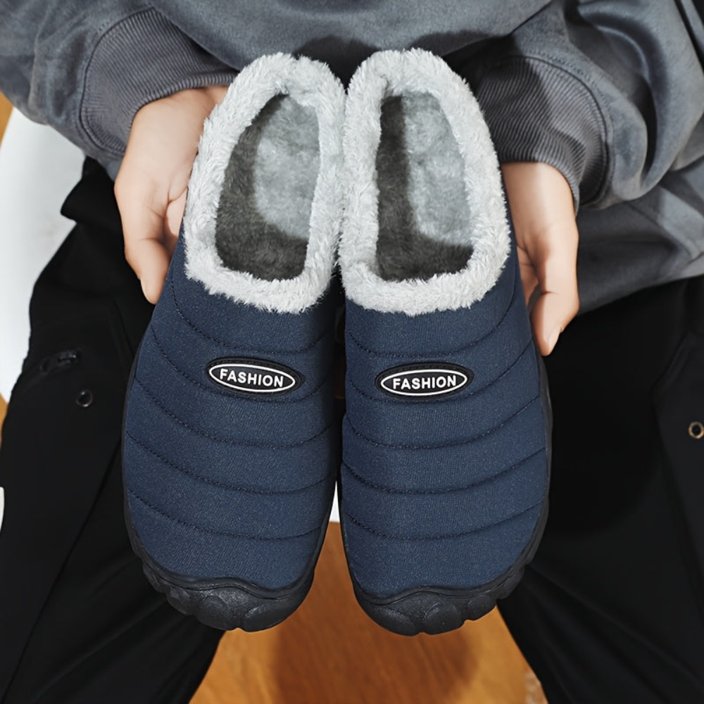 Winter Hausschuh gefüttert Unisex warm Hauspantoffel mit rutschfester Sohle