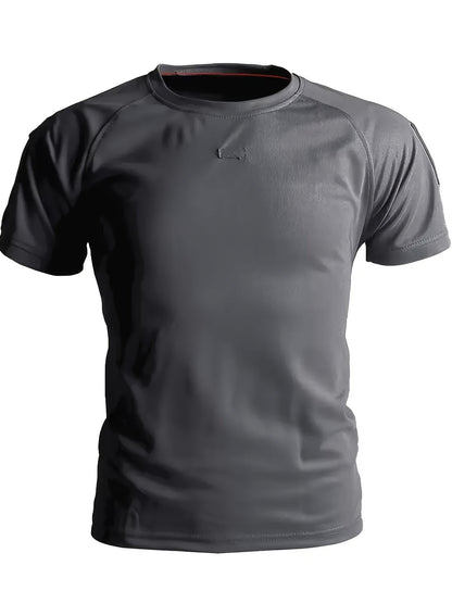 Herren Taktisches Kurzarmshirt mit Schultertaschen und Patchflächen – Funktionales Outdoor- und Einsatzshirt