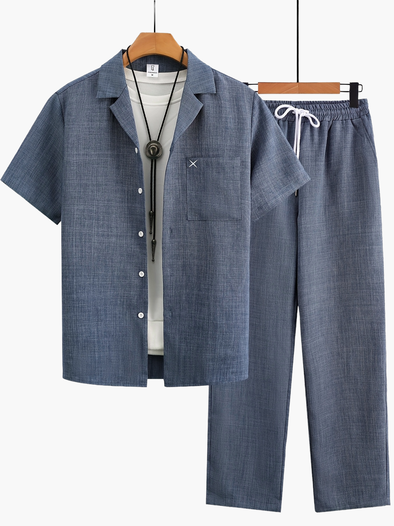 Herren Freizeit Set Kurzarm Hemd und Hose – Entspannter Sommer-Look für Alltag & Urlaub