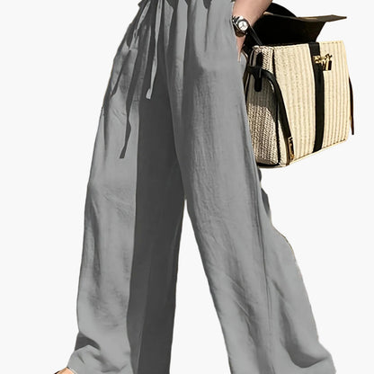 Damen Weite Sommerhose mit Kordelzug – Eleganter Freizeit-Stil für Alltag und Urlaub