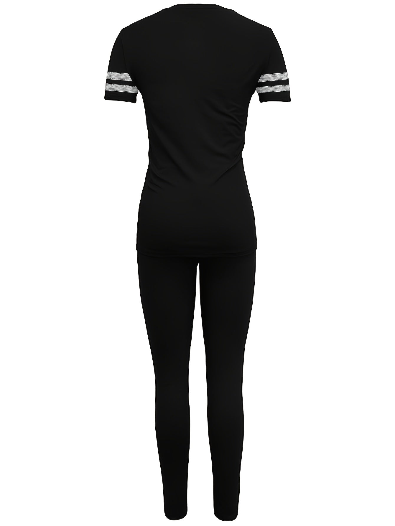 Damen Trainingsanzug Zweiteiler – Sportlich & Freizeit, Bequemes Outfit mit T-Shirt und Leggings