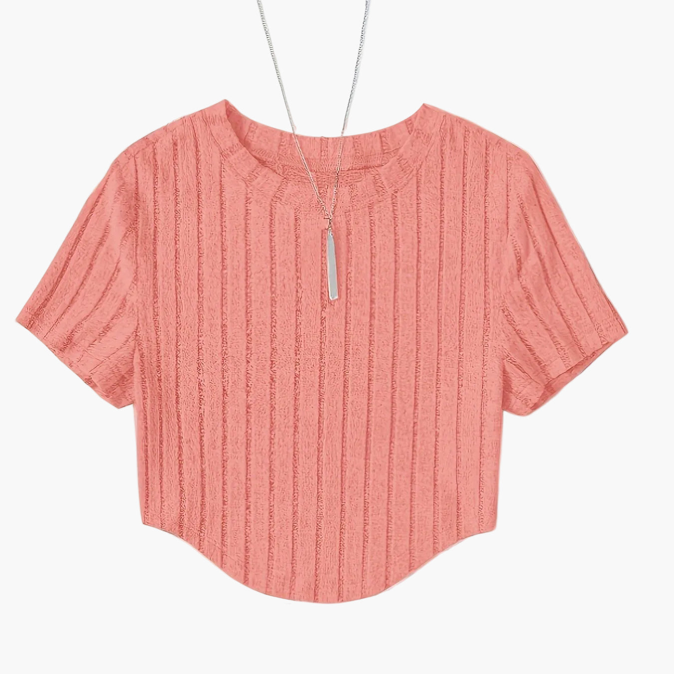 Damen Kurzarm-Ripptop im Casual-Look – Perfekt für Freizeit und Alltag