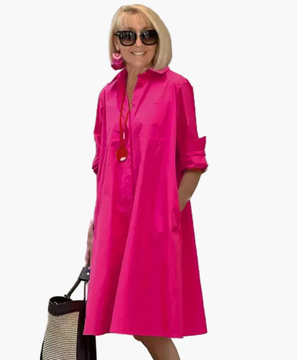 Damen Hemdblusenkleid Freizeit Chic – Elegante Sommermode für jeden Tag