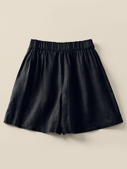 Damen Weite Freizeithose Shorts – Elegante High-Waist Culottes für Alltag und Büro