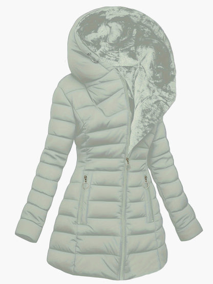 Damen Steppmantel mit Kapuze – Eleganter Wintermantel für Alltag und Freizeit
