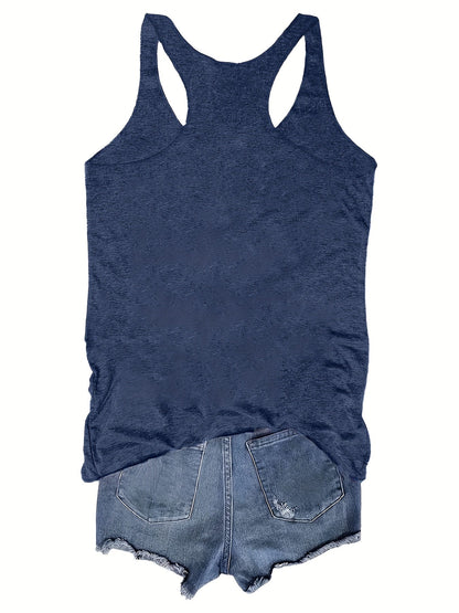 Damen Tanktop mit Wildblumen-Print – Sommer Freizeitshirt, Boho Stil