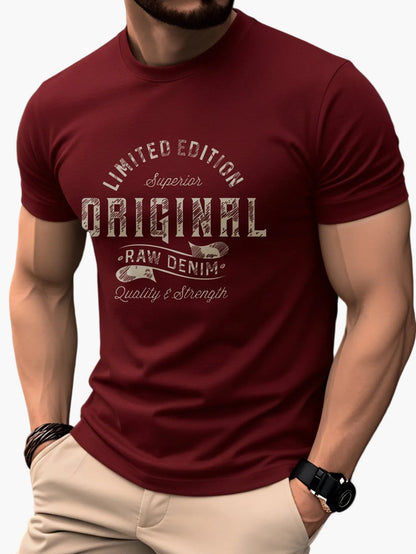 Herren T-Shirt Original Raw Denim Vintage Style – Lässiges Motivshirt für Alltag und Freizeit