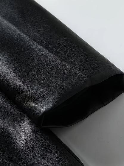 Herren Doppelreiher Mantel Schwarz Lang Elegant