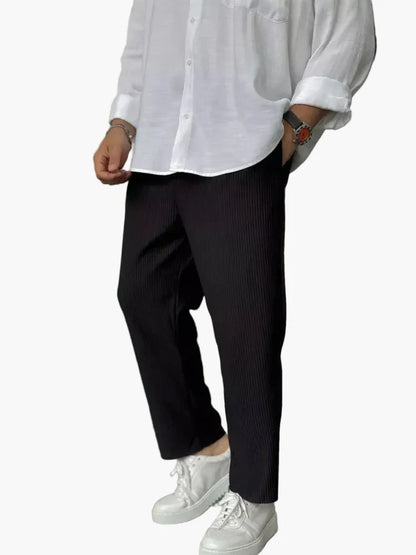 Herren Elegante Relaxed Fit Freizeithose für Alltag und Business – Moderner Old Money Stil