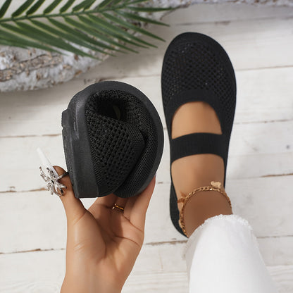 Damen Mary Jane Komfort-Slipper für Alltag und Spaziergänge – Atmungsaktive Flats