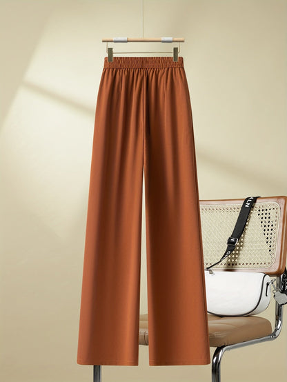 Damen Weite Hose mit Knopfdetails – Eleganter Freizeit-Look für Büro & Alltag