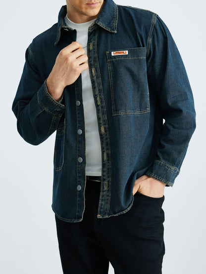 Herren Denim Overshirt – Lässiger Style für Alltag & Freizeit