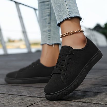 Damen Freizeit-Sneaker mit Schnürung – Bequeme Low-Top Schuhe für Alltag und Freizeit