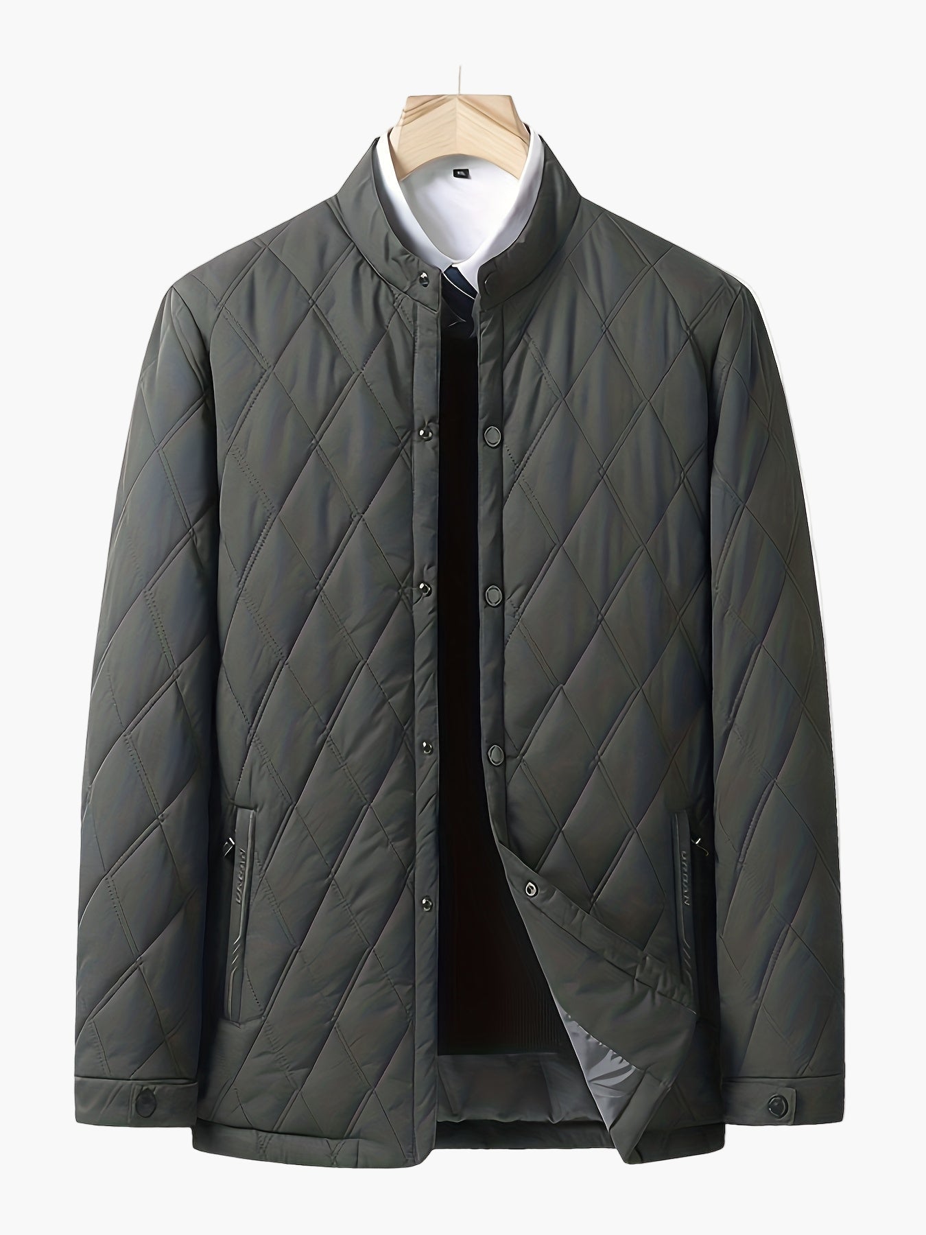 Herren Steppjacke – Eleganter Business- und Freizeitstil, Übergangsjacke mit Rautensteppung