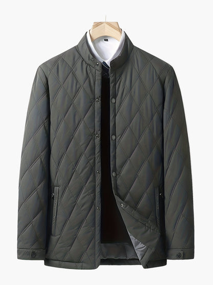 Herren Steppjacke – Eleganter Business- und Freizeitstil, Übergangsjacke mit Rautensteppung
