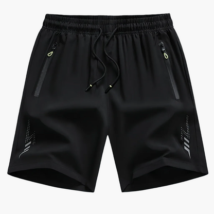 Herren Sport- und Fitnessshorts mit Reißverschlusstaschen – Atmungsaktive Trainingsshorts für Alltag und Workout