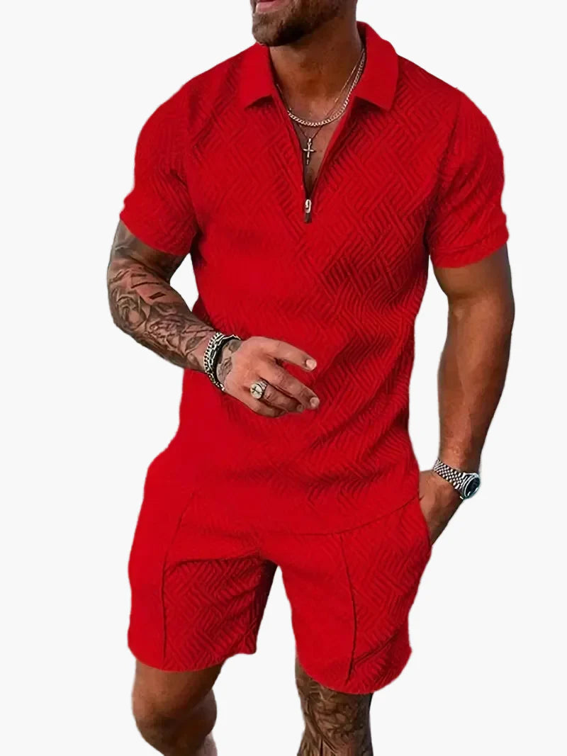 Herren Poloshirt & Shorts Set – Modernes Freizeit-Outfit für Sommer & Urlaub