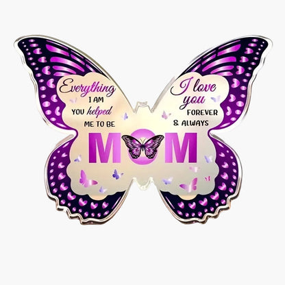 Muttertag Deko Schmetterling Geschenk für Frauen – Elegante Tischdekoration mit Spruch für Mama, Dankeschön Muttertagsgeschenk