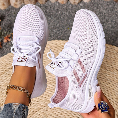 Damen Komfort Freizeit-Sneaker mit modernem Strickdesign und federleichter Sohle – Ideal für Alltag & Sport