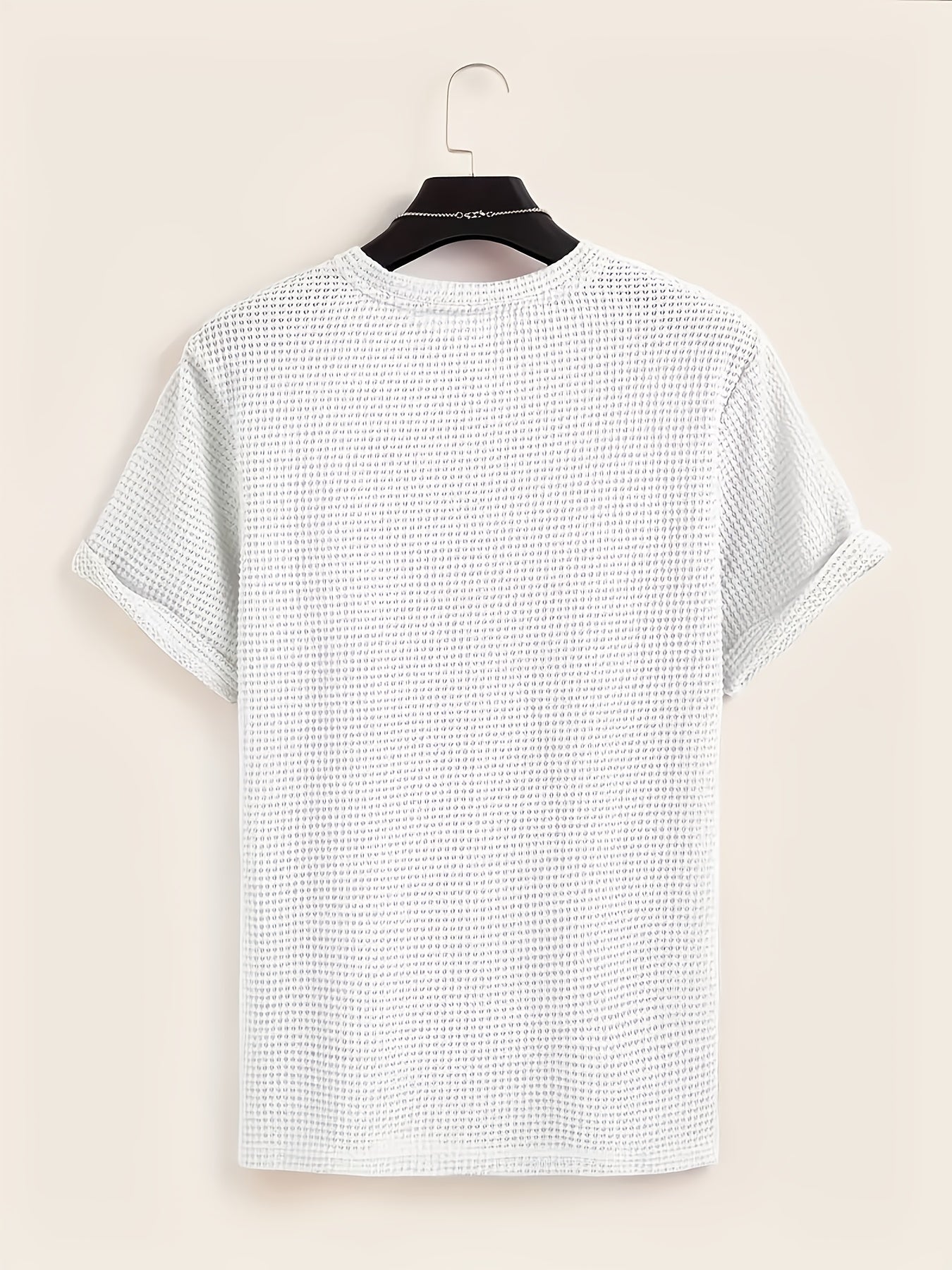 Herren T-Shirt mit Strukturmuster und modernem Kurzarm-Design – Lässiges Sommer-Essential für stilvolle Looks