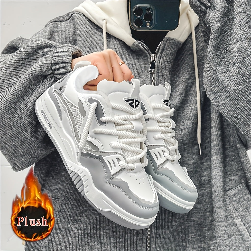 Chunky Sneaker mit Plüschfutter und Schnürung, Herren & Unisex