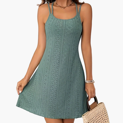 Damen Sommer A-Linienkleid mit Doppelträgern – Elegantes Freizeitkleid für Alltag & Urlaub