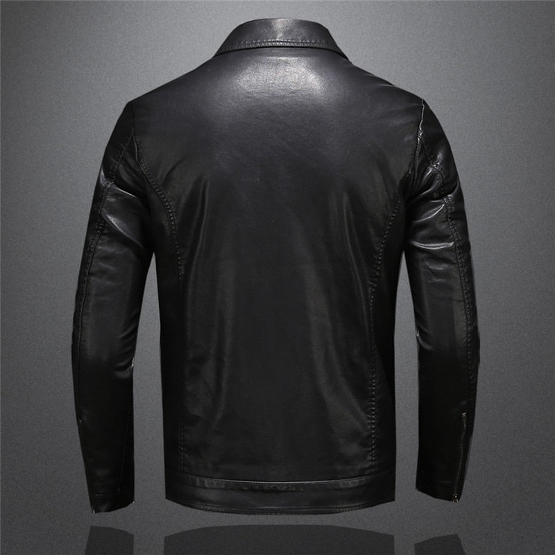Herren Veganem Lederjacke im klassischen Design für stilvollen Alltag und besondere Anlässe