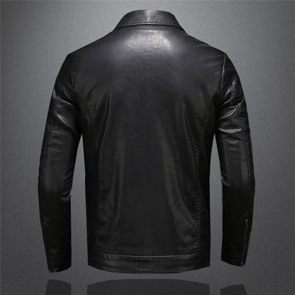 Herren Veganem Lederjacke im klassischen Design für stilvollen Alltag und besondere Anlässe