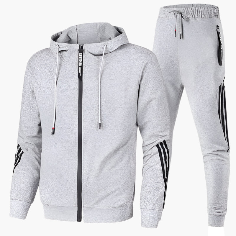 Herren Sport-Trainingsanzug im Modernen Zweiteiler – Bequemer Hoodie & Jogger für Fitness & Freizeit
