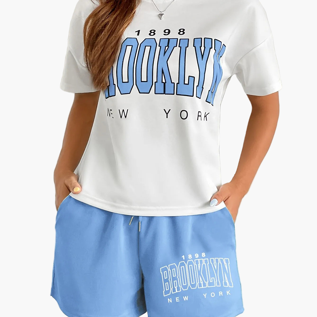 Damen Freizeit Zweiteiler Set Brooklyn New York – Sportlicher Streetstyle für Alltag und Lounge