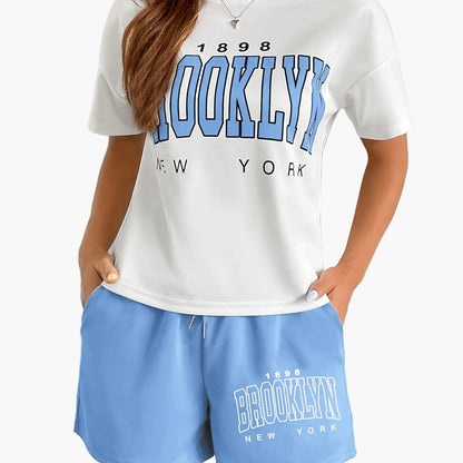 Damen Freizeit Zweiteiler Set Brooklyn New York – Sportlicher Streetstyle für Alltag und Lounge
