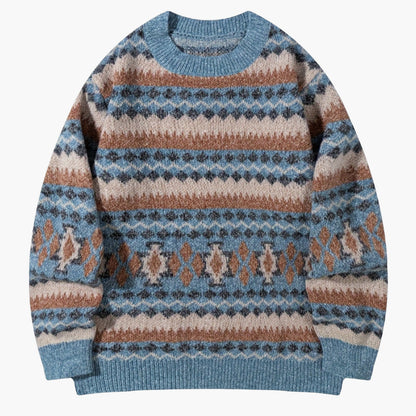 Herren Strickpullover im Retro Fair Isle Stil – Lässiger Winterpullover für Alltag & Freizeit