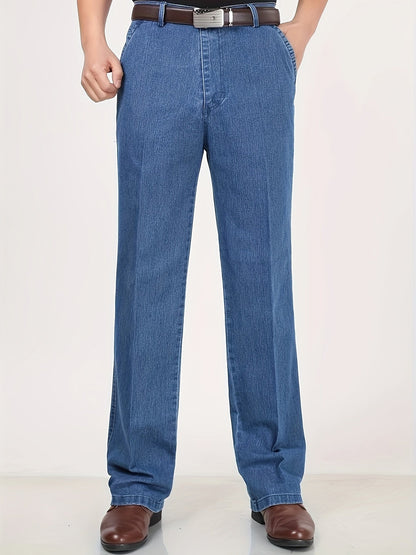 Herren Business Casual Gerade Jeanshose – Komfortabler Schnitt für Alltag & Büro