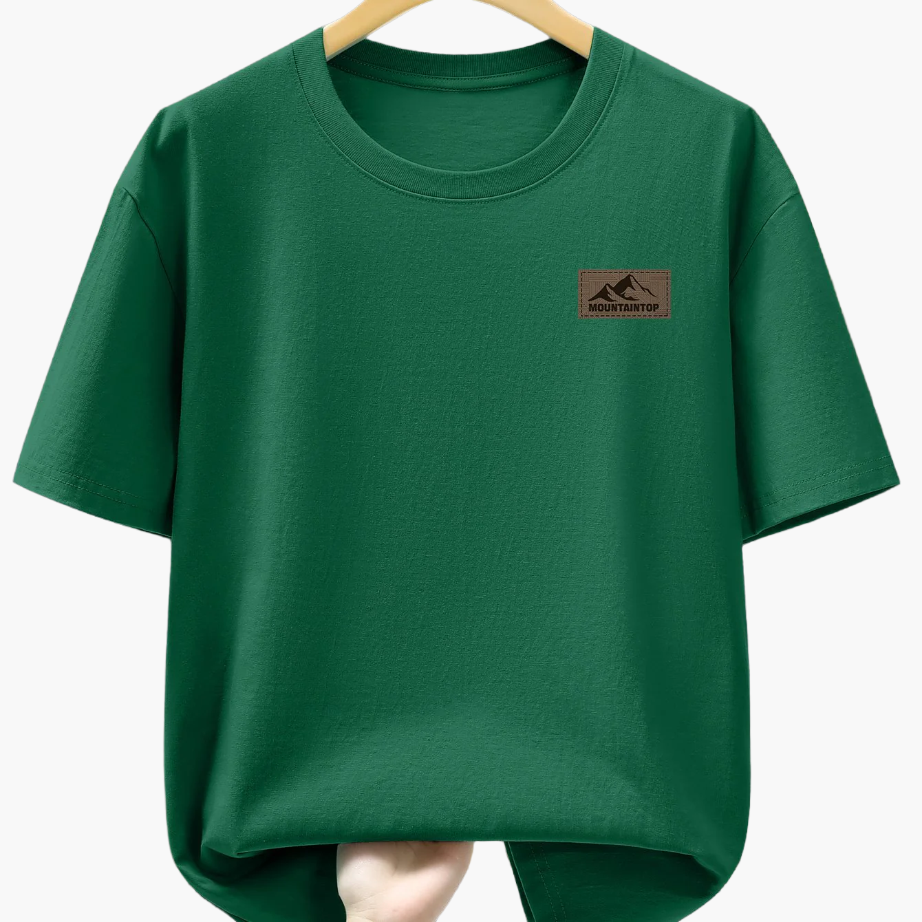 Herren T-Shirt mit dezentem Mountain Patch – Freizeit & Alltag, moderner Look